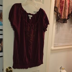 French Laundry Burgundy Blouse